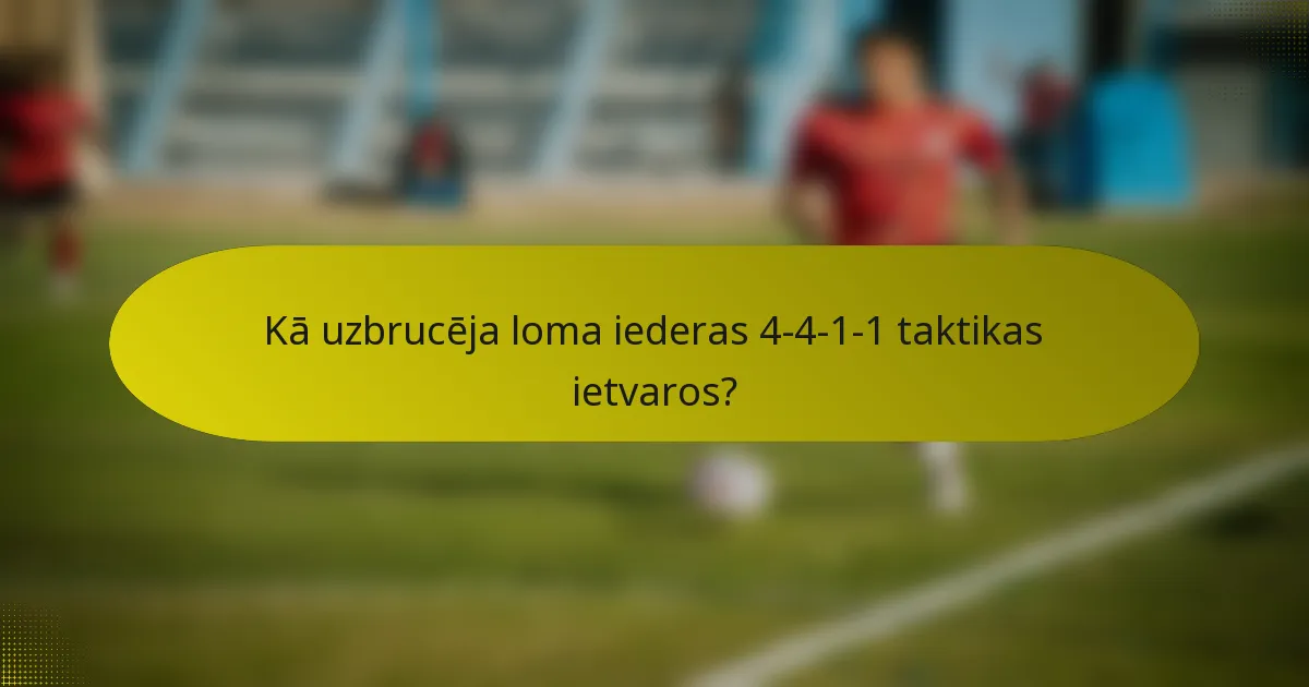 Kā uzbrucēja loma iederas 4-4-1-1 taktikas ietvaros?