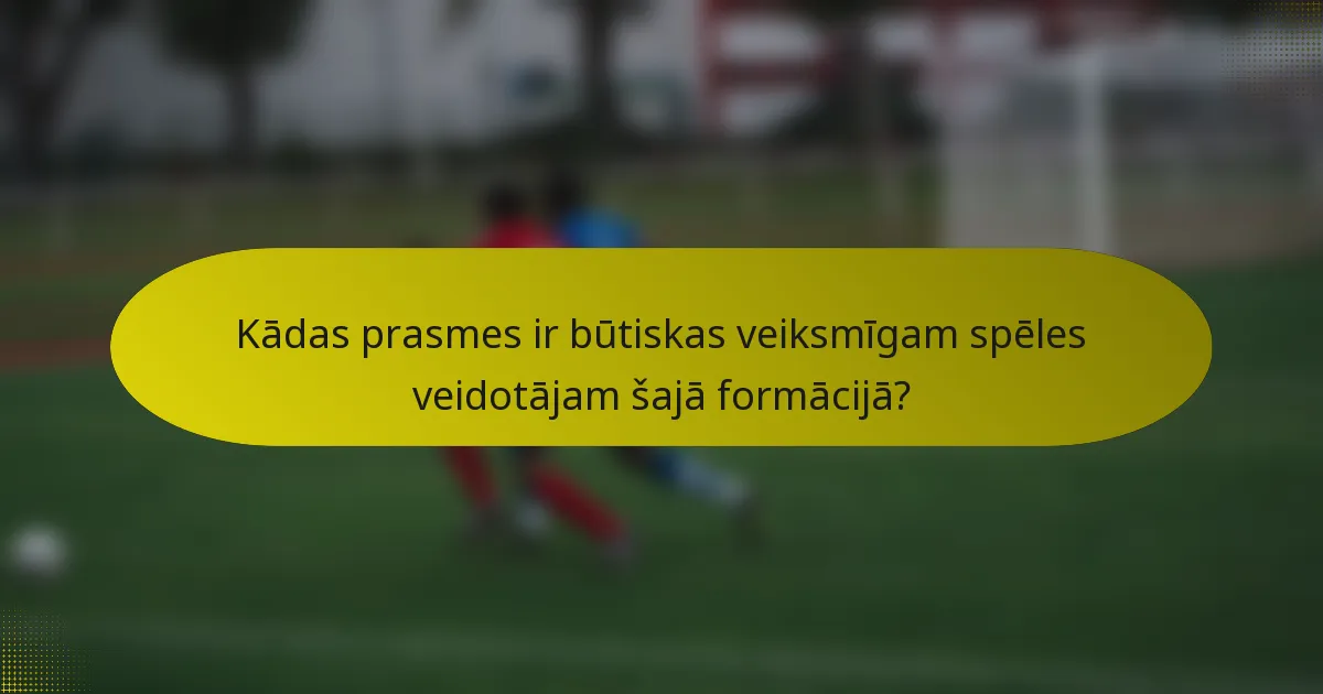 Kādas prasmes ir būtiskas veiksmīgam spēles veidotājam šajā formācijā?