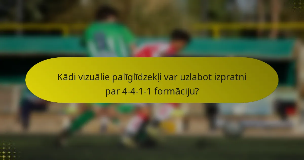 Kādi vizuālie palīglīdzekļi var uzlabot izpratni par 4-4-1-1 formāciju?